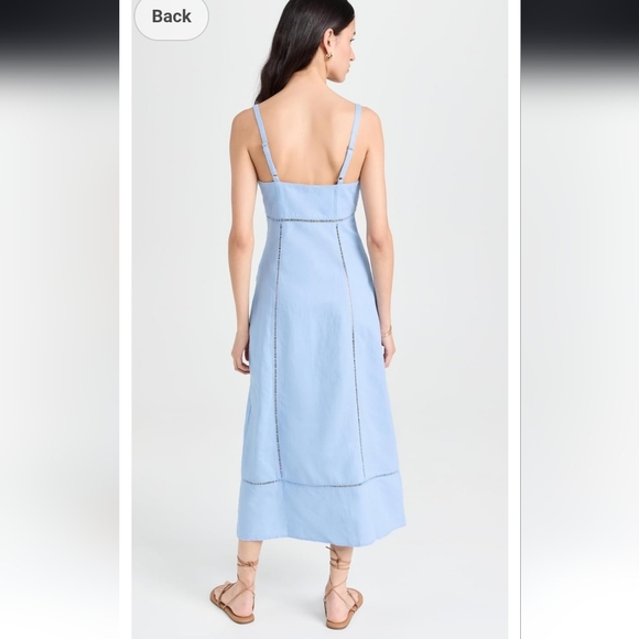 Madewell Sweetheart Midi Dress in Linen-Cotton Blend - Picture 2 of 10